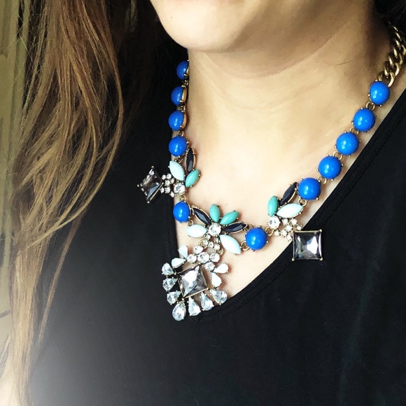 J. Crew Jewelry - J. Crew Blue & Green Statement Necklace